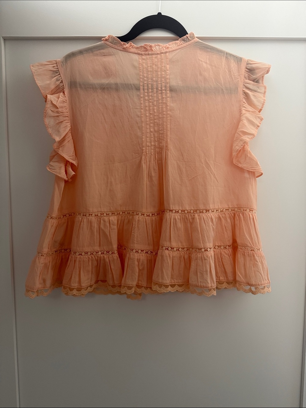 H&M Peach Ruffle Button-Up Blouse - Picture 4 of 4